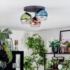 Koyoto lampa sufitowa, kula świetlna 30 cm niebeieski, zielony, przezroczysty, miedziany, 3-punktowe