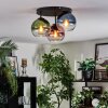 Koyoto lampa sufitowa, kula świetlna 30 cm niebeieski, zielony, przezroczysty, miedziany, 3-punktowe