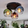 Koyoto lampa sufitowa, kula świetlna 30 cm niebeieski, zielony, przezroczysty, miedziany, 3-punktowe