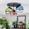 Koyoto lampa sufitowa, kula świetlna 30 cm niebeieski, zielony, przezroczysty, miedziany, 3-punktowe
