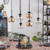 Koyoto lampa wisząca, kula świetlna, lampa wisząca bursztynowy, przezroczysty, 6-punktowe