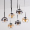 Apedo lampa wisząca, kula świetlna, lampa wisząca bursztynowy, przezroczysty, przydymiony, 6-punktowe