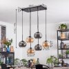 Apedo lampa wisząca, kula świetlna, lampa wisząca bursztynowy, przydymiony, 6-punktowe