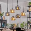 Apedo lampa wisząca, kula świetlna, lampa wisząca bursztynowy, przydymiony, 6-punktowe