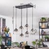 Ripoll Lampa wisząca, Kula świetlna, Lampa wisząca Przezroczysty, Przydymiony, 6-punktowe