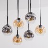 Ripoll lampa wisząca, kula świetlna, lampa wisząca bursztynowy, przezroczysty, przydymiony, 6-punktowe