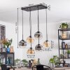 Ripoll Lampa wisząca, Kula świetlna, Lampa wisząca W kolorze bursztynu, Przezroczysty, Przydymiony, 6-punktowe