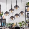 Koyoto lampa wisząca, kula świetlna, lampa wisząca przezroczysty, przydymiony, 6-punktowe