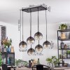 Koyoto lampa wisząca, kula świetlna, lampa wisząca przezroczysty, przydymiony, 6-punktowe