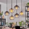 Koyoto lampa wisząca, kula świetlna, lampa wisząca bursztynowy, przezroczysty, przydymiony, 6-punktowe