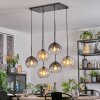 Koyoto lampa wisząca, kula świetlna, lampa wisząca bursztynowy, przezroczysty, przydymiony, 6-punktowe