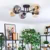 Koyoto Lampa sufitowa, Kula świetlna W kolorze bursztynu, Przezroczysty, Przydymiony, 6-punktowe