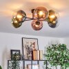 Gastor lampa sufitowa, kula świetlna 62 cm niebeieski, zielony, przezroczysty, miedziany, 6-punktowe