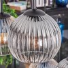 Koyoto lampa wisząca, kula świetlna, lampa wisząca bursztynowy, przezroczysty, przydymiony, 6-punktowe