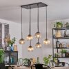 Koyoto lampa wisząca, kula świetlna, lampa wisząca bursztynowy, przezroczysty, przydymiony, 6-punktowe