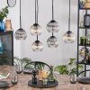 Koyoto lampa wisząca, kula świetlna, lampa wisząca bursztynowy, przezroczysty, przydymiony, 6-punktowe