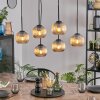 Koyoto lampa wisząca, kula świetlna, lampa wisząca bursztynowy, 6-punktowe