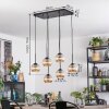 Koyoto lampa wisząca, kula świetlna, lampa wisząca bursztynowy, 6-punktowe