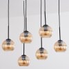Koyoto lampa wisząca, kula świetlna, lampa wisząca bursztynowy, 6-punktowe