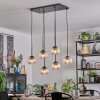 Koyoto lampa wisząca, kula świetlna, lampa wisząca bursztynowy, przezroczysty, 6-punktowe
