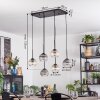 Koyoto lampa wisząca, kula świetlna, lampa wisząca bursztynowy, przezroczysty, przydymiony, 6-punktowe