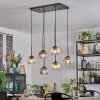 Koyoto lampa wisząca, kula świetlna, lampa wisząca bursztynowy, przezroczysty, przydymiony, 6-punktowe