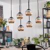 Ripoll lampa wisząca, kula świetlna, lampa wisząca bursztynowy, 6-punktowe