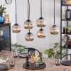 Ripoll lampa wisząca, kula świetlna, lampa wisząca bursztynowy, 6-punktowe