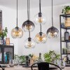 Koyoto Lampa wisząca, Kula świetlna, Lampa wisząca W kolorze bursztynu, Przezroczysty, Przydymiony, 6-punktowe