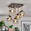 Koyoto lampa sufitowa, kula świetlna złoty, czarny, 5-punktowe