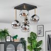 Koyoto lampa sufitowa, kula świetlna złoty, czarny, 5-punktowe