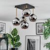 Koyoto lampa sufitowa, kula świetlna złoty, czarny, 5-punktowe