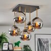 Koyoto lampa sufitowa, kula świetlna złoty, czarny, 5-punktowe
