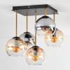 Koyoto lampa sufitowa, kula świetlna złoty, czarny, 5-punktowe