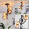 Koyoto lampa sufitowa, kula świetlna 31 cm bursztynowy, przezroczysty, przydymiony, 4-punktowe