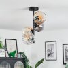 Koyoto lampa sufitowa, kula świetlna 31 cm bursztynowy, przezroczysty, przydymiony, 4-punktowe