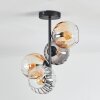 Koyoto lampa sufitowa, kula świetlna 31 cm bursztynowy, przezroczysty, przydymiony, 4-punktowe