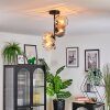 Koyoto lampa sufitowa, kula świetlna 31 cm bursztynowy, przezroczysty, przydymiony, 4-punktowe