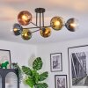 Koyoto Lampa sufitowa, Kula świetlna 78 cm Niebeieski, Złoty, Zielony, Przezroczysty, W kolorze miedzi, 6-punktowe