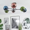 Gastor lampa sufitowa, kula świetlna 80 cm niebeieski, chrom, zielony, miedziany, przydymiony, 6-punktowe