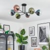 Gastor lampa sufitowa, kula świetlna 80 cm niebeieski, chrom, zielony, przezroczysty, miedziany, przydymiony, 6-punktowe