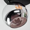 Koyoto lampa sufitowa, kula świetlna bursztynowy, chrom, przezroczysty, przydymiony, 3-punktowe