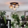 Koyoto Lampa sufitowa, Kula świetlna W kolorze bursztynu, Przezroczysty, Przydymiony, 3-punktowe