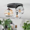 Koyoto Lampa sufitowa, Kula świetlna W kolorze bursztynu, Przezroczysty, Przydymiony, 3-punktowe