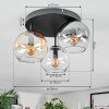 Koyoto Lampa sufitowa, Kula świetlna W kolorze bursztynu, Przezroczysty, Przydymiony, 3-punktowe