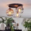 Koyoto Lampa sufitowa, Kula świetlna W kolorze bursztynu, Przezroczysty, Przydymiony, 3-punktowe