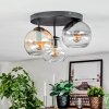 Koyoto Lampa sufitowa, Kula świetlna W kolorze bursztynu, Przezroczysty, Przydymiony, 3-punktowe