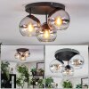 Koyoto lampa sufitowa, kula świetlna chrom, przezroczysty, przydymiony, 3-punktowe