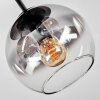 Koyoto lampa sufitowa, kula świetlna chrom, przezroczysty, przydymiony, 3-punktowe