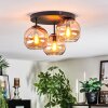 Koyoto Lampa sufitowa, Kula świetlna W kolorze bursztynu, 3-punktowe